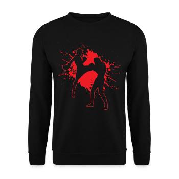 MMA Combat d'Arts Martiaux Mixtes d'Arts Martiaux - Sweat-shirt Unisexe - noir - Devant - Alina (178cm) & Michal (187cm)