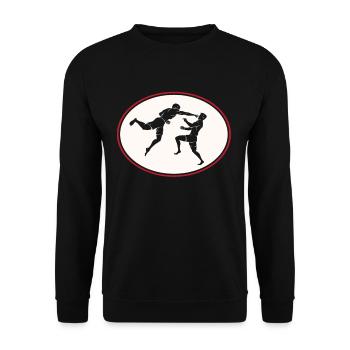 MMA Combat d'Arts Martiaux Mixtes d'Arts Martiaux - Sweat-shirt Unisexe - noir - Devant - Alina (178cm) & Michal (187cm)