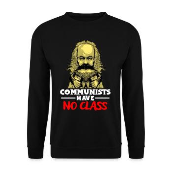Communism Lenin Marx Class Struggle Social - Unisex Sweatshirt - black - Front - Alina (178cm) & Michal (187cm)
