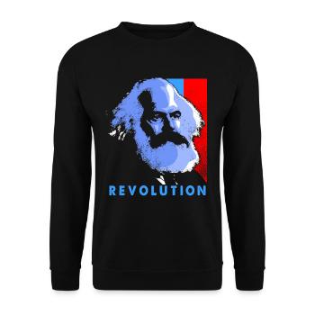 Communism Lenin Marx Class Struggle Social - Unisex Sweatshirt - black - Front - Alina (178cm) & Michal (187cm)