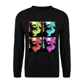 Communism Lenin Marx Class Struggle Social - Unisex Sweatshirt - black - Front - Alina (178cm) & Michal (187cm)