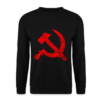 Communism Lenin Marx Class Struggle Social - Unisex Sweatshirt - black - Front - Alina (178cm) & Michal (187cm)