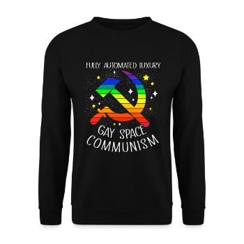 Communism Lenin Marx Class Struggle Social - Unisex Sweatshirt - black - Front - Alina (178cm) & Michal (187cm)