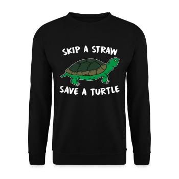 Tortue mer amour des animaux cadeau - Sweat-shirt Unisexe - noir - Devant - Alina (178cm) & Michal (187cm)