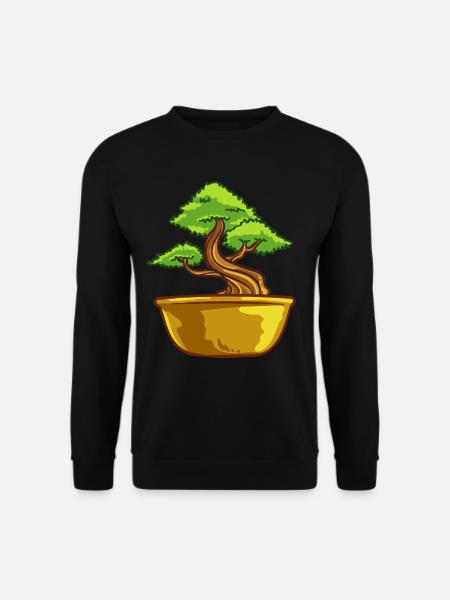 Bonsai tree plants Japan tree cut gift - Unisex Sweatshirt - black
