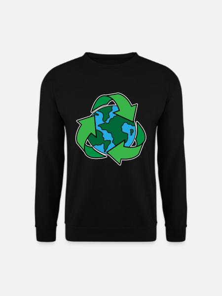 Recycling Umweltschutz Welt Retten Umwelt Geschenk - Unisex Pullover - Schwarz