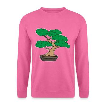 Bonsai Baum Pflanzen Japan Baumschnitt Geschenk - Unisex Pullover - Pink - Vorne