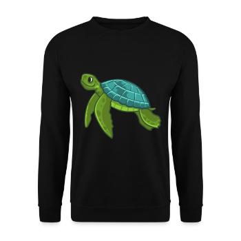 Tortue mer amour des animaux cadeau - Sweat-shirt Unisexe - noir - Devant - Alina (178cm) & Michal (187cm)