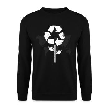 Recyclage Protection de l'environnement Cadeau Mondial Sauver l'environnement - Sweat-shirt Unisexe - noir - Devant - Alina (178cm) & Michal (187cm)