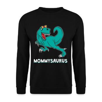 Dinosaur Dino T-Rex Mom Mother Mom Gift - Unisex Sweatshirt - black - Front - Alina (178cm) & Michal (187cm)