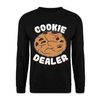 Biscuit Biscuit Cookie Dealer Baker Boulangerie Cadeau - Sweat-shirt Unisexe - noir - Devant - Alina (178cm) & Michal (187cm)