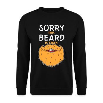 Bart Bärtig Bartträger Hipster Vollbart Geschenk - Unisex Pullover - Schwarz - Vorne - Alina (178cm) & Michal (187cm)