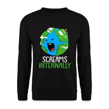 Jour de la Terre - Sweat-shirt Unisexe - noir - Devant - Alina (178cm) & Michal (187cm)