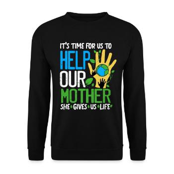 Jour de la Terre - Sweat-shirt Unisexe - noir - Devant - Alina (178cm) & Michal (187cm)