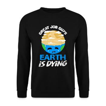 Jour de la Terre - Sweat-shirt Unisexe - noir - Devant - Alina (178cm) & Michal (187cm)