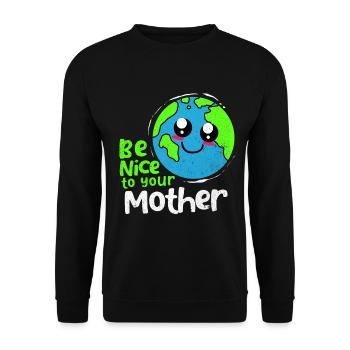 Jour de la Terre - Sweat-shirt Unisexe - noir - Devant - Alina (178cm) & Michal (187cm)
