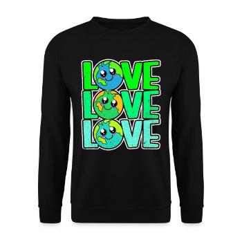 Jour de la Terre - Sweat-shirt Unisexe - noir - Devant - Alina (178cm) & Michal (187cm)