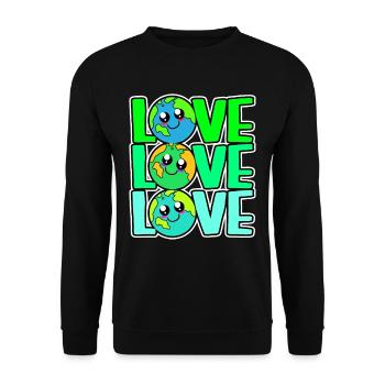 Changement climatique Earth Day Protection de l’environnement Bio Terre - Sweat-shirt Unisexe - noir - Devant - Alina (178cm) & Michal (187cm)
