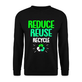 Changement climatique Earth Day Protection de l’environnement Bio Terre - Sweat-shirt Unisexe - noir - Devant - Alina (178cm) & Michal (187cm)