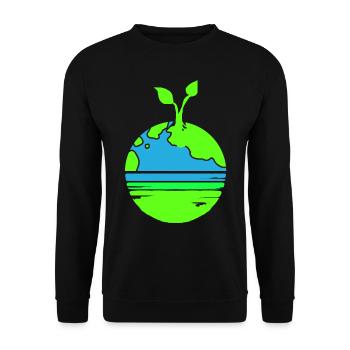 Changement climatique Earth Day Protection de l’environnement Bio Terre - Sweat-shirt Unisexe - noir - Devant - Alina (178cm) & Michal (187cm)