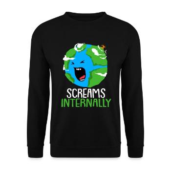Changement climatique Earth Day Protection de l’environnement Bio Terre - Sweat-shirt Unisexe - noir - Devant - Alina (178cm) & Michal (187cm)