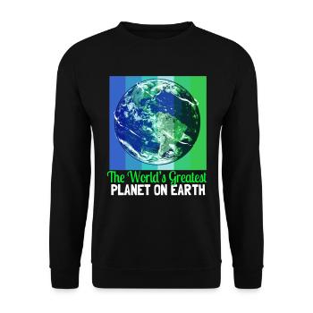 Changement climatique Earth Day Protection de l’environnement Bio Terre - Sweat-shirt Unisexe - noir - Devant - Alina (178cm) & Michal (187cm)