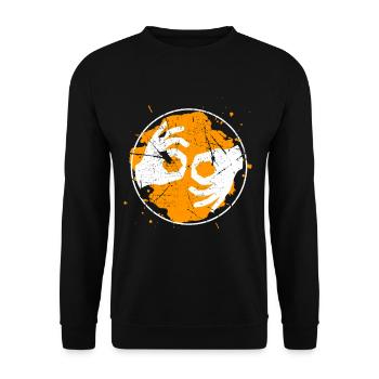 Cycle cadeau de la langue de discussion de la langue de conversation - Sweat-shirt Unisexe - noir - Devant - Alina (178cm) & Michal (187cm)