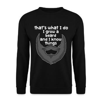 Bearded Bearded Bearded Hipster Full Beard Gift - Unisex Sweatshirt - black - Front - Alina (178cm) & Michal (187cm)