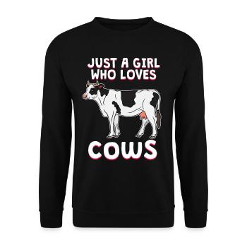 vaches agriculteurs ferme fermière agriculteur cadeau - Sweat-shirt Unisexe - noir - Devant - Alina (178cm) & Michal (187cm)