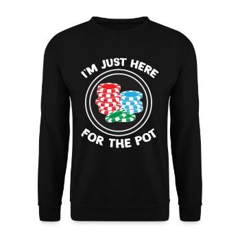 Poker Spieler Casino Texas Hold Em All In Geschenk - Unisex Pullover - Schwarz - Vorne - Alina (178cm) & Michal (187cm)