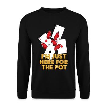 Poker Spieler Casino Texas Hold Em All In Geschenk - Unisex Pullover - Schwarz - Vorne - Alina (178cm) & Michal (187cm)