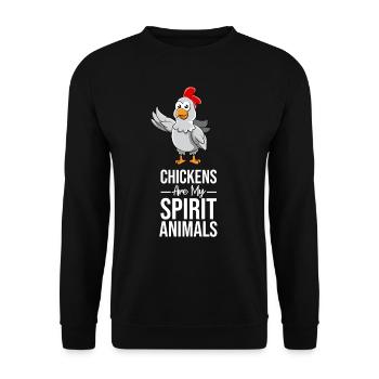 Chicken Whisperer Chicken Farmer Chicken Rooster Gift - Unisex Sweatshirt - black - Front - Alina (178cm) & Michal (187cm)