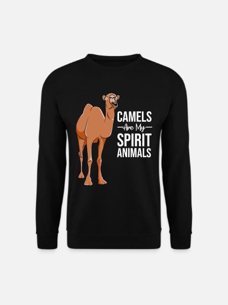 Kamel Kamele Tierliebe Liebhaber Geschenk - Unisex Pullover - Schwarz
