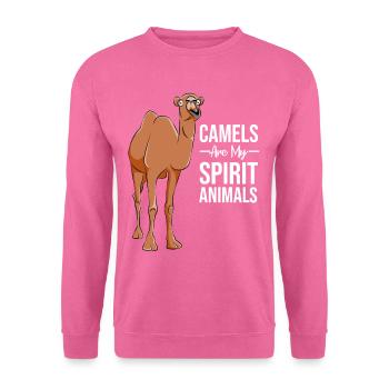 Chameau Chameaux Amour des animaux Amants Cadeau - Sweat-shirt Unisexe - rose - Devant
