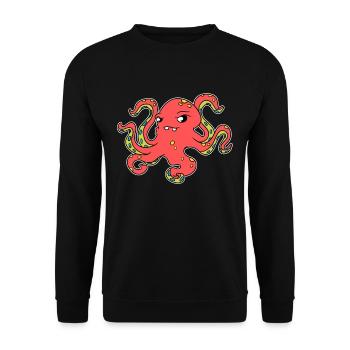 Octopus poulpe poulpe poisson cadeau - Sweat-shirt Unisexe - noir - Devant - Alina (178cm) & Michal (187cm)