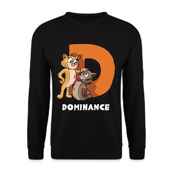 Dominanz Master Sklave Domina Sklave BDSM sadomaso - Unisex Pullover - Schwarz - Vorne - Alina (178cm) & Michal (187cm)