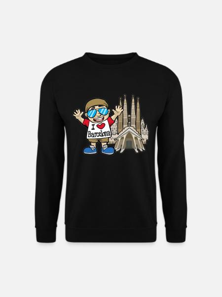 I LOVE BARCELONA Spanien La Sagrada Familia - Unisex Pullover - Schwarz