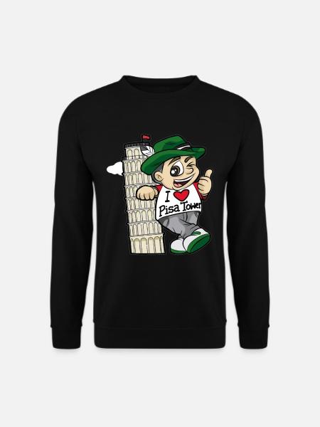 I LOVE PISA TOWER Italien Italienisch Tourist - Unisex Pullover - Schwarz