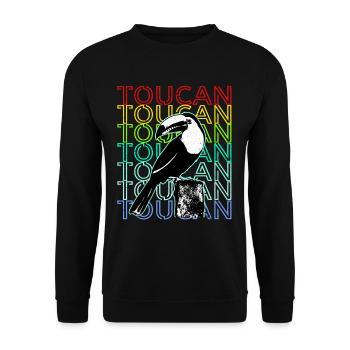 Toucan - Unisex Sweatshirt - black - Front - Alina (178cm) & Michal (187cm)