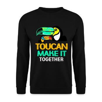 Tukan - Sweat-shirt Unisexe - noir - Devant - Alina (178cm) & Michal (187cm)