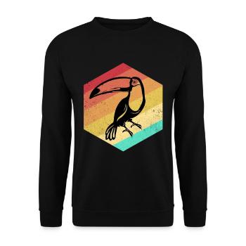 Toucan - Unisex Sweatshirt - black - Front - Alina (178cm) & Michal (187cm)