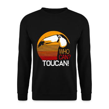 Toucan - Unisex Sweatshirt - black - Front - Alina (178cm) & Michal (187cm)