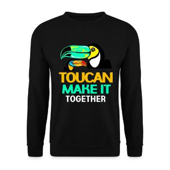 Tukan Geschenk Dschungel Tropisch Vögel Schnabel - Unisex Pullover - Schwarz - Vorne - Alina (178cm) & Michal (187cm)