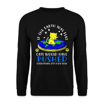 Flat Earth - Unisex Sweatshirt - black - Front - Alina (178cm) & Michal (187cm)