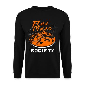 Flat Earth Society Reptiles Conspiracy - Unisex Sweatshirt - black - Front - Alina (178cm) & Michal (187cm)