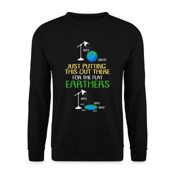 Flat Earth Society Reptiles Conspiracy - Unisex Sweatshirt - black - Front - Alina (178cm) & Michal (187cm)