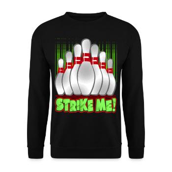 Bowling skittles sport cones - Unisex Sweatshirt - black - Front - Alina (178cm) & Michal (187cm)