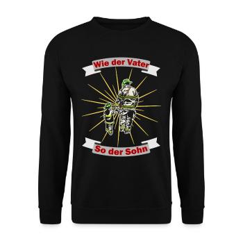 Feuerwehr Geschenk - Unisex Pullover - Schwarz - Vorne - Alina (178cm) & Michal (187cm)