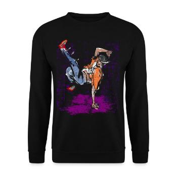 Breakdance HipHop - Unisex Pullover - Schwarz - Vorne - Alina (178cm) & Michal (187cm)
