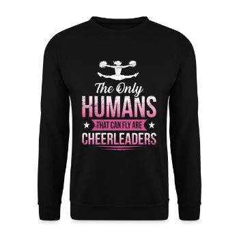Cheerleader Cheerleading Fliegen - Unisex Pullover - Schwarz - Vorne - Alina (178cm) & Michal (187cm)